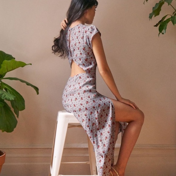 New reformation gavin dress in petunia Sz 8 - Picture 3 of 10